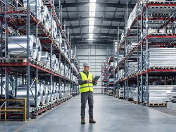 Warehouse planner coordinating aluminum shipments