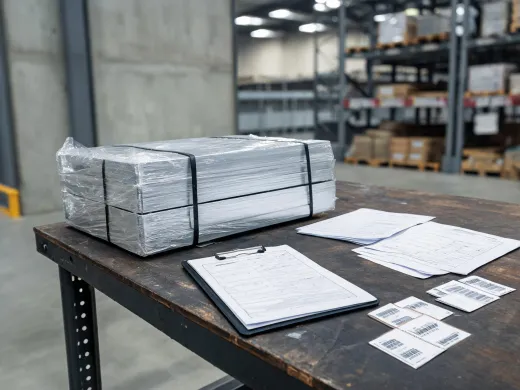 Aluminum shipping documentation